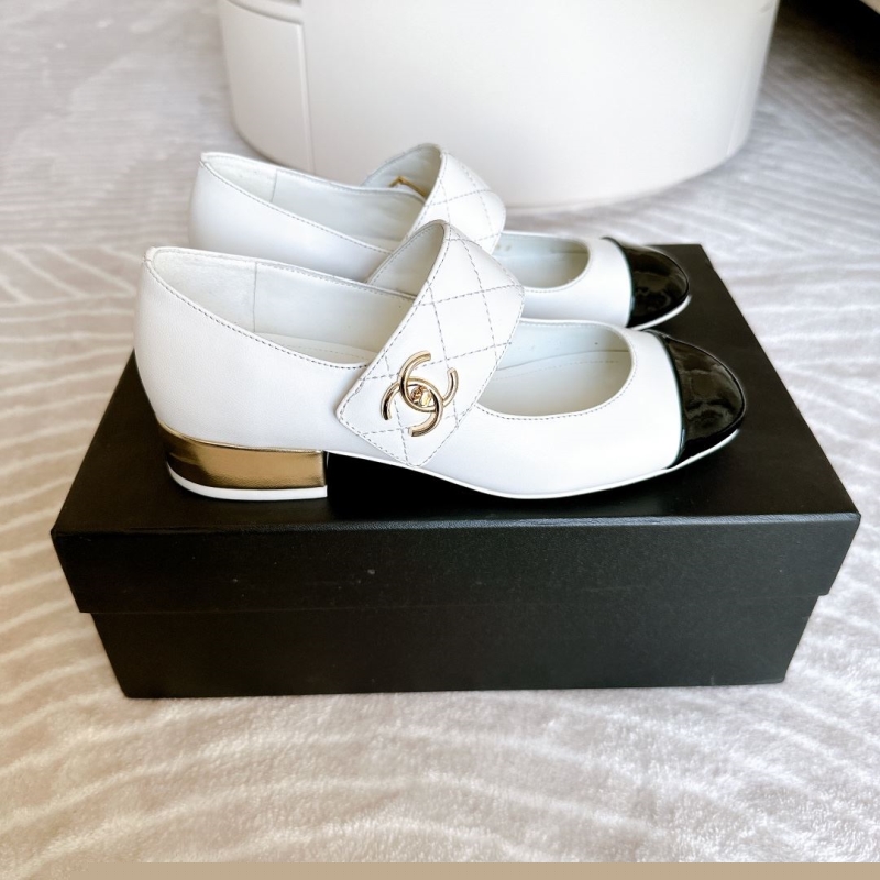 Ch*el leather shoes